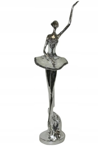 FIGURKA BALETNICA SREBRNO-PERŁOWA 50 CM