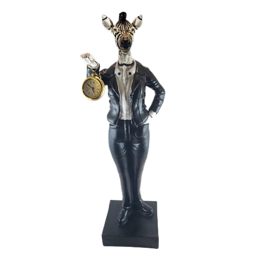FIGURKA ZEBRA Z ZEGARKIEM ZEGAREM