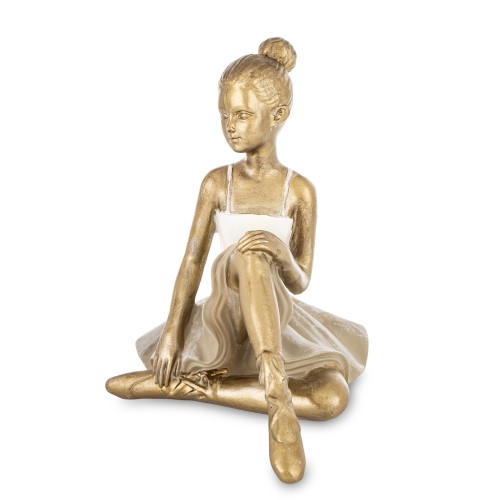 FIGURKA BALETNICA ZŁOTA 17x13x18CM