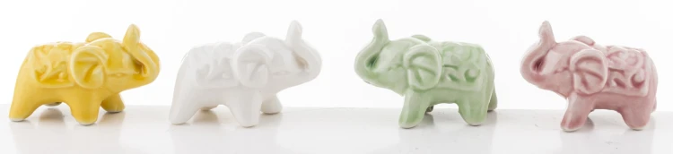 SŁOŃ SŁONIK CERAMICZNY MINI ŻÓŁTY 3x4,5x2cm DLA MATURZYSTY