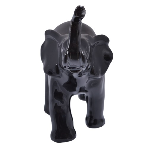 FIGURKA CERAMICZNA SŁOŃ CZARNY DUŻY 19cm