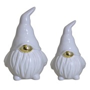 SKRZAT CERAMICZNY BIAŁY ZE ZŁOTYM NOSKIEM MAŁY 15cm