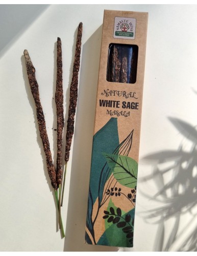 Botaniczne - NATURALNE - kadzidełka MASALA - WHITE SAGE