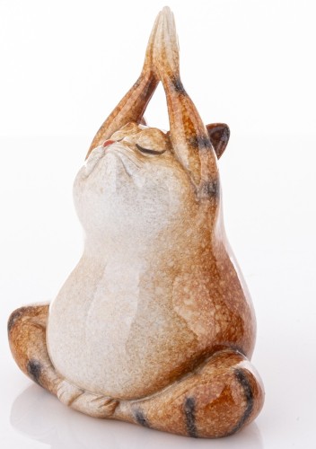 FIGURKA KOT JOGA YOGA MEDYTACJA 12,5x9,5x7