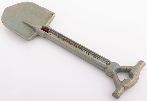 TERMOMETR ŚCIENNY ŻELIWNY ŁOPATA 23CM