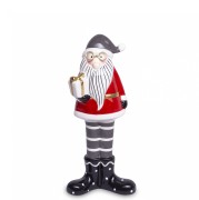 Figurka Świąteczna Mikołaj Skrzat z Prezentem 23,5cm