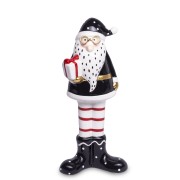 Figurka Świąteczna Mikołaj Skrzat z Prezentem 24cm