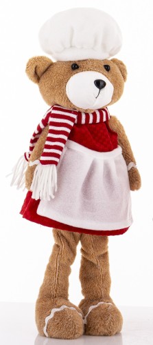Figurka Miś Boże Narodzenie 49 cm  – dekoracja świąteczna