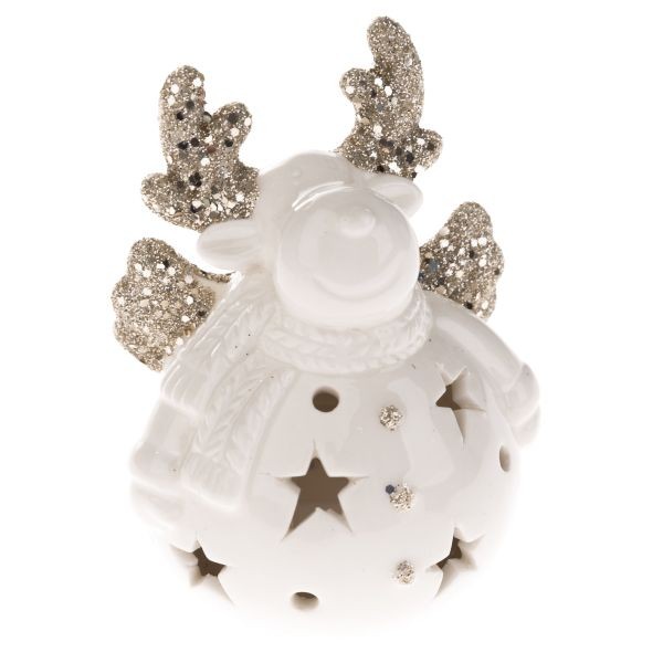 CERAMICZNY RENIFER LED 7 × 9,5 × 6,5 cm