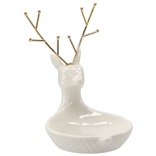 STOJAK NA BIŻUTERIĘ RENIFER LEŻĄCY 20x13.3x18.6CM