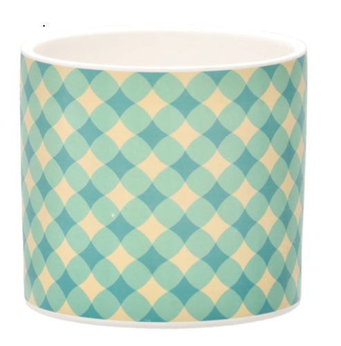 OSŁONKA CERAMICZNA KOLOROWA ZIELONA 12.5x12.5x11.5CM