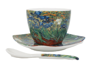 FILIŻANKA ZE SPODKIEM I ŁYŻECZKĄ 250ML VAN GOGH IRYSY