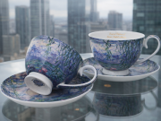 ZESTAW FILIŻANEK ZE SPODKIEM 250ML MONET NENUFARY