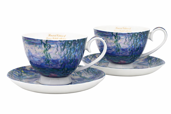 ZESTAW FILIŻANEK ZE SPODKIEM 250ML MONET NENUFARY