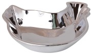 TALERZYK CERAMICZNY KURKA SREBRNA 22X19X5 CM