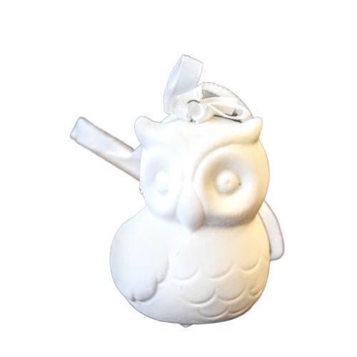 SOWA PORCELANOWA MAT. ZAWIESZKA 5X3,5X8 CM