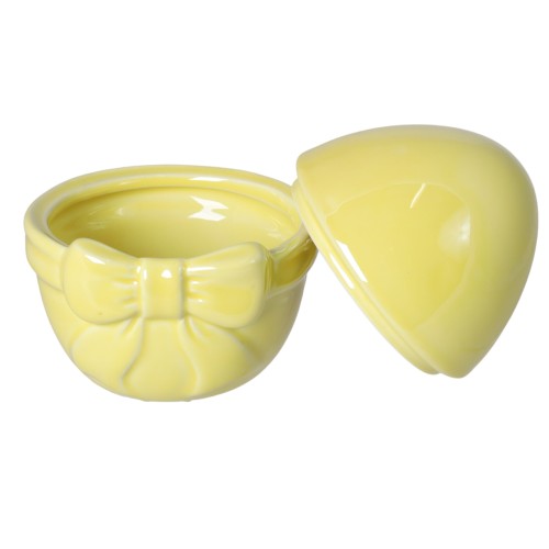 PUZDERKO CERAMICZNE JAJKO ŻÓŁTE 10X10,5X12 CM