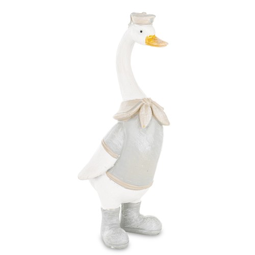 Figurka Gęś w Eleganckim Kubraczku – Wiosenna Ozdoba Domu