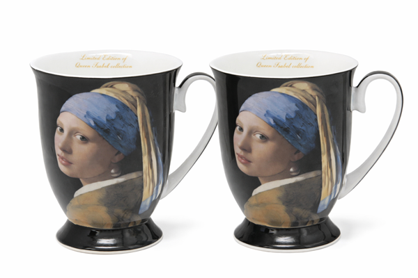 ZESTAW 2x KUBEK 300ML DZIEWCZYNA Z PERŁĄ VERMEER