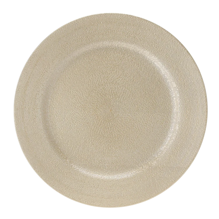 PODTALERZ OKRĄGŁY 33 x 33 x 1,5 CM Z DROBNYM ŻŁOBIENIEM ZŁOTY