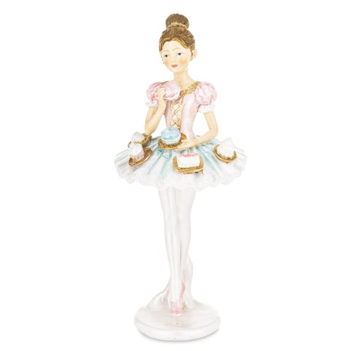 Figurka Baletnica 23x10x9,5CM W PASTELOWYCH KOLORACH