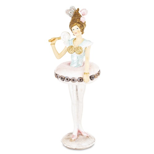 Figurka Baletnica 25,5x9,5x8 W PASTELOWYCH KOLORACH