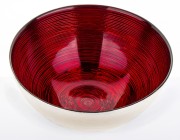 MISA CZERWONO-SREBRNA 28X28X11,50 CZERWONA WEWNĄTRZ, SREBRNA NA ZEWNĄTRZ