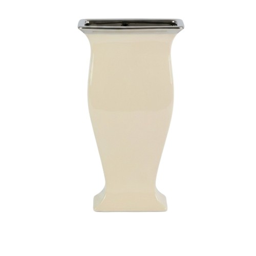 WAZON CERAMICZNY PUCHAR ECRU-SREBRNY 39CM