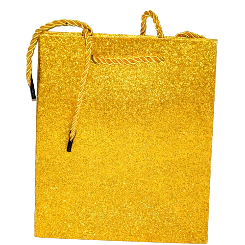 Torebka Prezentowa Złota Brokatowa 17x14CM