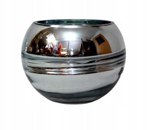WAZON SZKLANY - SHINY BLUE h14CM