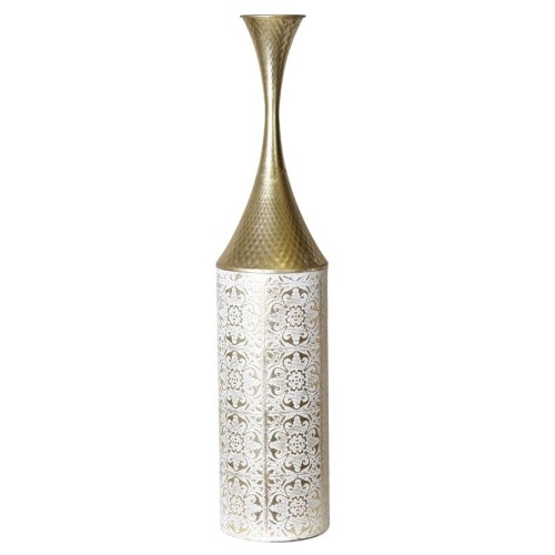 METALOWY POSTARZANY WAZON 17,5x10,5x81 cm