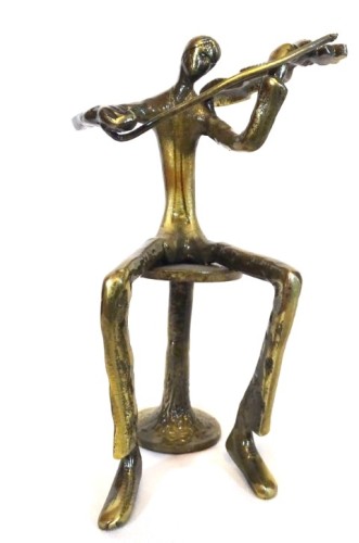 Skrzypek - figurka metalowa, prezent dla muzyka 20cm