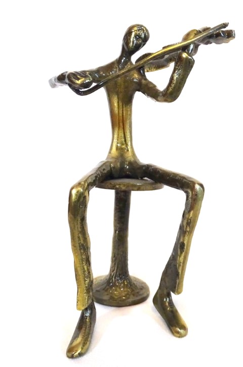 Skrzypek - figurka metalowa, prezent dla muzyka 20cm