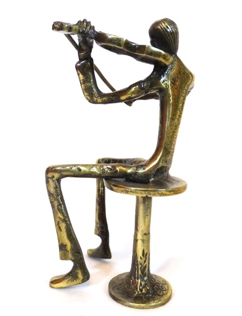Skrzypek - figurka metalowa, prezent dla muzyka 20cm
