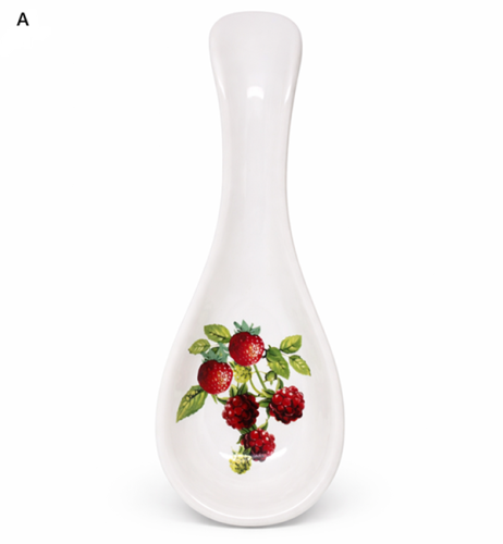 PODSTAWKA POD ŁYŻKĘ CERAMICZNA POZIOMKI 9x25CM