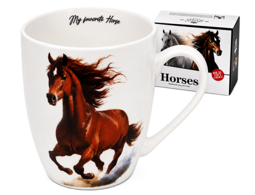 KUBEK PORCELANOWY KONIE 350ML