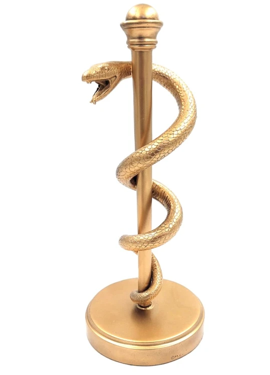 FIGURKA Laska Eskulapa Prezent Dla Lekarza Medyka - 30 cm Żywica