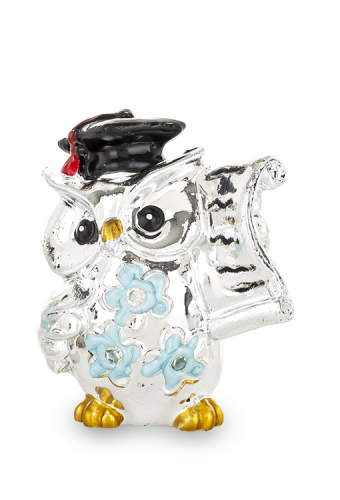 FIGURKA SÓWKA MĄDRA SOWA ABSOLWENT NIEBIESKA– MIX OK. 5CM