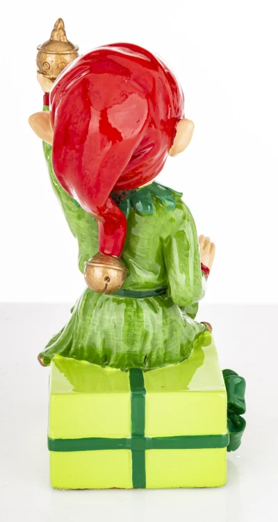 FIGURKA ELF Świąteczny Pomocnik Mikołaja Ozdoba 14x6,5x10
