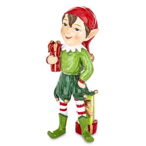 FIGURKA ELF Świąteczny Pomocnik Mikołaja Ozdoba 16,5x7x6