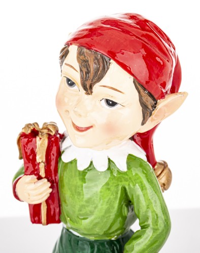 FIGURKA ELF Świąteczny Pomocnik Mikołaja Ozdoba 16,5x7x6