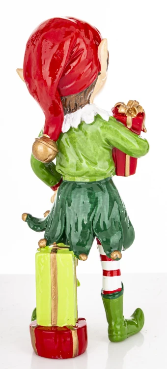 FIGURKA ELF Świąteczny Pomocnik Mikołaja Ozdoba 16,5x7x6