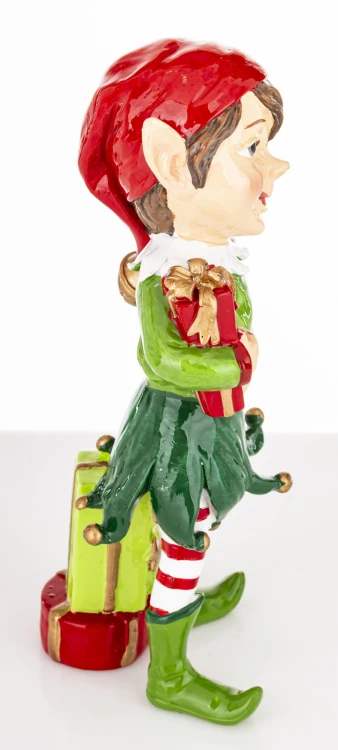 FIGURKA ELF Świąteczny Pomocnik Mikołaja Ozdoba 16,5x7x6