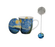 Kubek 400ml Z Metal Zaparzaczem Z Zawieszką Van Gogh porcelana