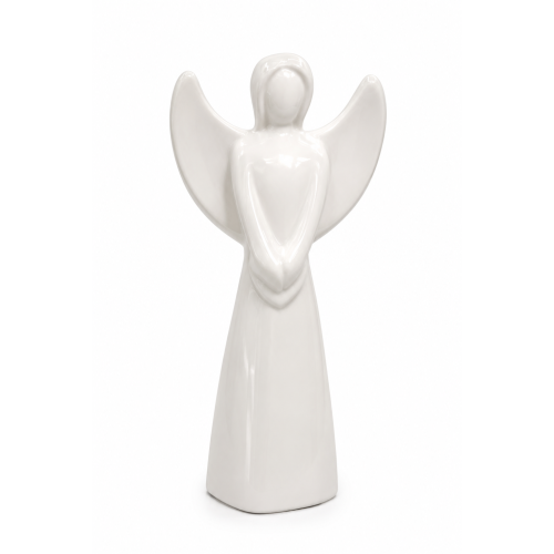 ANIOŁ CERAMICZNY BIAŁY 10,2x6,5x23 cm