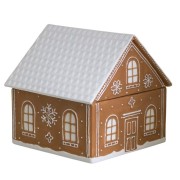 POJEMNIK CERAMICZNY DOMEK RĘCZNIE MALOWANY DUŻY 21,5x21x20,5