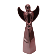 figurka ceramiczna anioł różowy metaliczny sugar pink 30cm