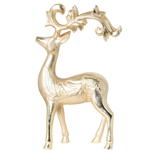 RENIFER METALOWY ZŁOTY 18,5X7X31CM