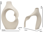 podwójny WAZON CERAMICZNY PODWÓJNY H24CM NATURAL HARMONY dwa w jednym
