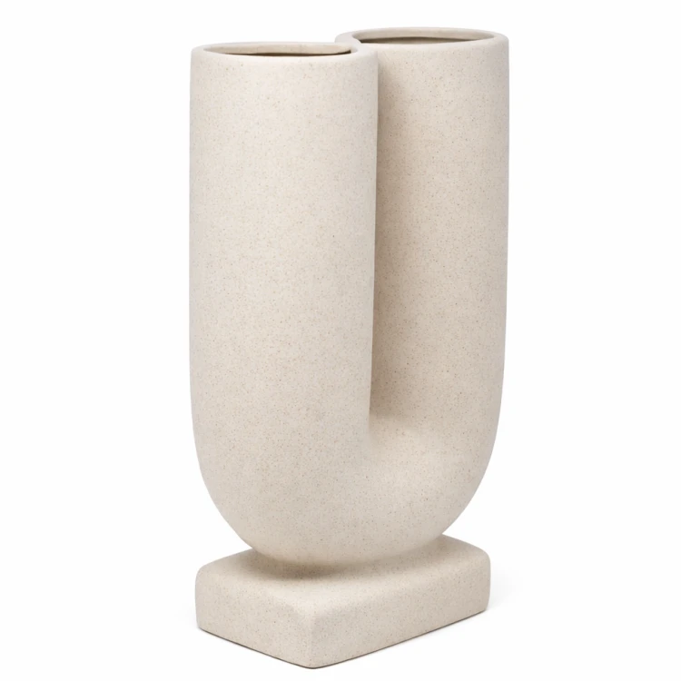 podwójny WAZON CERAMICZNY PODWÓJNY H25,5CM NATURAL HARMONY